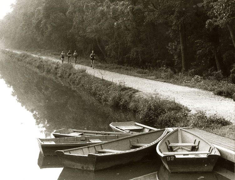 Morning Jogger along National Canal in Georgetown