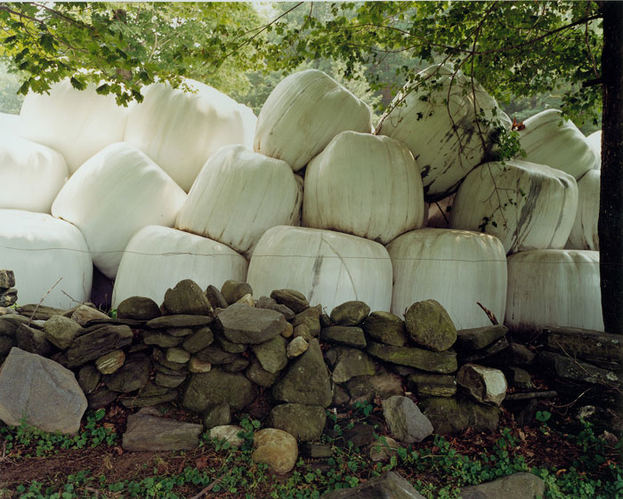 Hay Bales and Stone Wall, Plainfield, MA